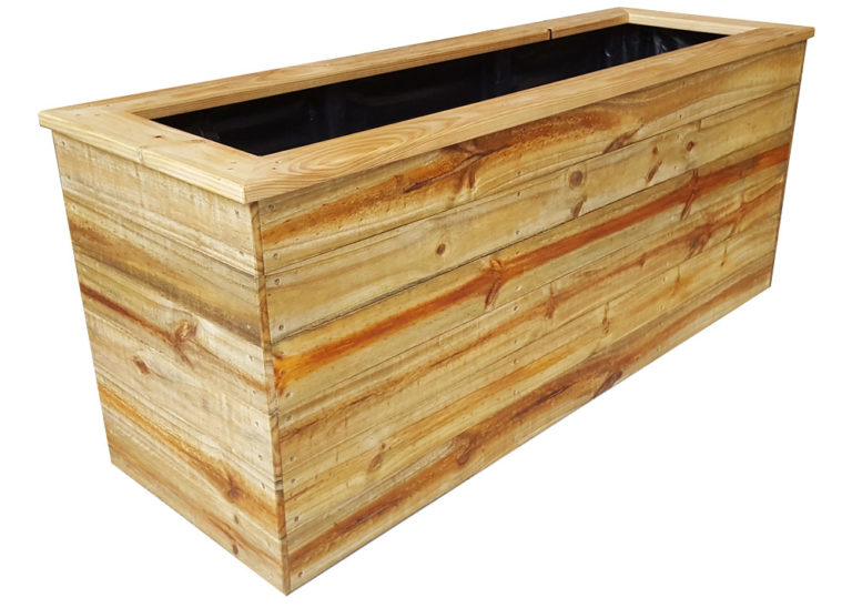 Café barrier Planter box 1500 x 350 x 850 + lockable wheels Solid Sustainability