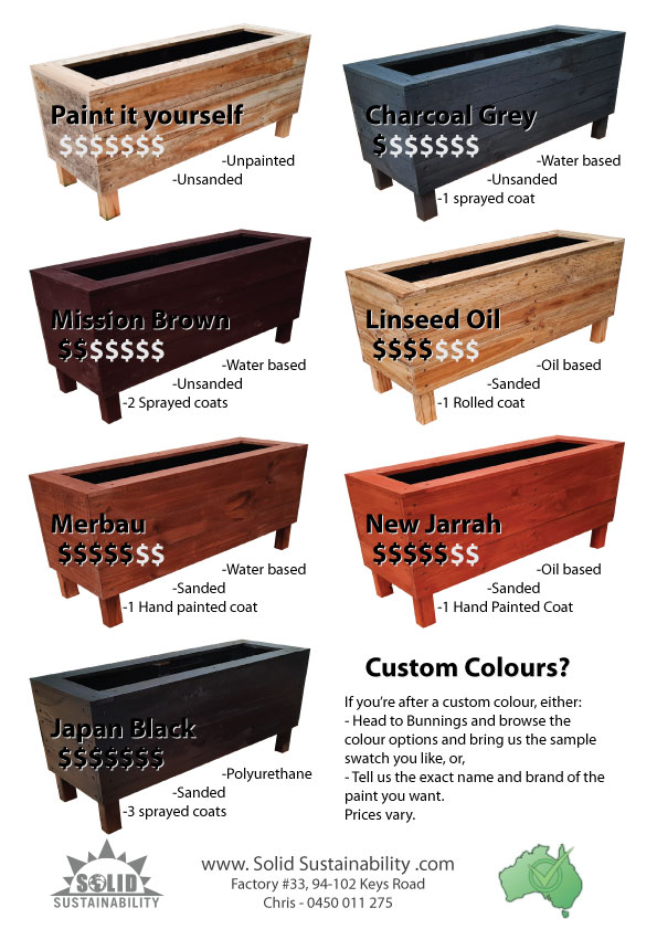 Planter box paint options